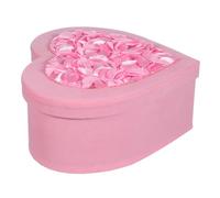Generic Boîte Présent Saint-valentin Forme Cœur Rose en Carton 23x21x9 Cm, Boîte D’emballage Moyen pour Chocolats et Bonbons, Coffret Romantique Fête des Mères et Occasions Spéciales