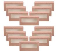 Generic Boîtes de Faux Cils Vides Doré Pâle 20 Pièces, Contenants Décoratifs pour Extensions de Cils Papier Fond Blanc, Organisateurs Portables Adaptés Manucure et Nail Art