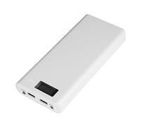 Generic Boîtier de Batterie Externe avec Deux Ports USB et écran LCD pour Une Alimentation de Secours Supplémentaire pour Les Appareils de Chargement USB, et économiquement Efficace, Blanc (White)