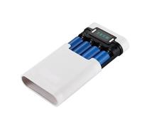 Generic Boîtier de Coque de Banque d'alimentation DIY 5600 MAh avec écran LCD pour, Chargeur Léger, Noir/Blanc (9500)