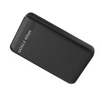 Generic Boîtier de Disque Dur Mobile Haute Vitesse 6Gbps 2.5 "USB3.0 avec Indicateurs LED Plug and Play à Chaud pour Les Besoins de Stockage Portables en Aluminium (Black)