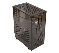 Generic Boîtier PC Mini ITX en Acrylique Transparent, Refroidissement à 360 Degrés pour Petit SSD Flex 1U Power 2,5 Pouces, Installation Facile pour Les Amateurs de Bricolage (Black)