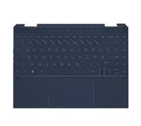 Generic Boîtier supérieur pour Ordinateur Portable Cover Palmrest C Shell pour & Keyboard & Touchpad for HP Spectre x360 14-ea0000 14-ea1000 German Keyboard Layout