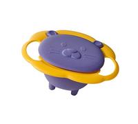 Generic Bol Anti-Pitch, Conception Pratique de la Rotation Sûre de la Plaque de Bol Magique de 360 degrés pour la Maison et l'extérieur (PURPLE)