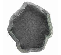 Generic Bol d'alimentation pour Reptiles en Résine ABS, Conception Imitation Roche, Mangeoire pour Lézards Durable et Facile à Nettoyer, Surface Lisse du Bord Inférieur, Outil Idéal pour (S)