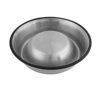 Generic Bol en Acier Inoxydable pour Animaux de Compagnie avec Base en Caoutchouc, Poli Miroir, Conception à Fond Plat Empêchant Les Déversements, adapté aux Chiens et aux Chats, Facile à Nettoyer