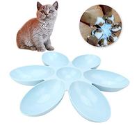 Generic Bol en Plastique pour Chiens, Bols de Chiots Animaux Six Pétales de Caras Multiples Carter d'alimentation Alimentaire Chiot Mangeur de Station d'alimentation en Eau pour Chiens Généraux,