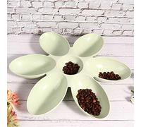 Generic Bol en Plastique pour Chiens, Bols de Chiots Animaux Six Pétales de Caras Multiples Carter d'alimentation Alimentaire Chiot Mangeur de Station d'alimentation en Eau pour Chiens Généraux,