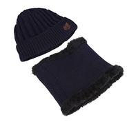 Generic Bonnet Chauffant électrique en Tricot, Contrôle Confortable de la Température, Ski d'hiver, Snowboard, Motoneige, Pelletage de Neige pour Hommes et Femmes, 1 X Chapeau Chauffant, 1 X Bavoir