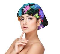 Generic Bonnet de nuit en satin imprimé cactus pour femme et fille