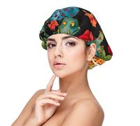 Generic Bonnet de nuit en satin imprimé cactus pour femme et fille