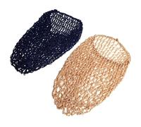 Generic Bonnet de Nuit Long en Filet Lot de 2 Pièces en Polyester Extensible, Protecteur Capillaire Ajustable Élastique, Respirant et Confortable pour Soin des Cheveux Pendant le
