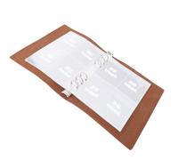 Generic Book de Défi de Sauvegarde de l'argent, Money Saving Challenge Notebook Fun and Flexible High Transparent PP Film Leather For Couples For Office (Rouge brunâtre)