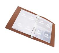 Generic Book de Défi de Sauvegarde de l'argent, Money Saving Challenge Notebook Fun and Flexible High Transparent PP Film Leather For Couples For Office (BLUE)