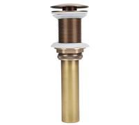 Generic Bouchon de Vidange Escamotable en Laiton, Finition Polie, Conception Anti-débordement pour Lavabo de Salle de Bain, Diamètre 3 Cm, 1 unité (Cuivre 2)