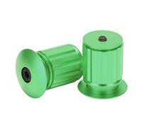 Generic Bouchon d'extrémité de Guidon de Vélo, Capuchon D'extension en Alliage D'aluminium Solide pour la sécurité sur la Route et les Vélos de Montagne (GREEN)