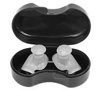 Generic Bouchon D'oreille en Silicone Spirale étanche pour Protection de Natation en Coffret pour Adultes et Enfants Noir 2 Pièces (Gris blanc)