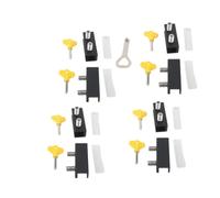 Generic Bouchons de Verrouillage de sécurité pour Fenêtre Coulissante, avec Clés, Installation Facile pour Hôtels et Maisons, Alliage D'aluminium Durable, Paquet de 4 (8 ensembles)