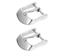 Generic Boucle de Montre Fermoir de Bracelet de Montre de Rechange en Acier Inoxydable 2 Pièces Argenté Design Simple, Facile à, Apparence Luxueuse