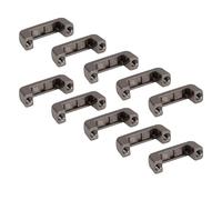 Generic Boucle de Pont Arc en Métal, Connecteur de Boucle de Bague D Bag D, 20 Pcs avec Vis, pour Projets en Cuir, 0,65x0.24x0.28in (Argent noir)
