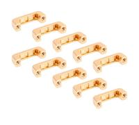 Generic Boucle de Pont Arc en Métal, Connecteur de Boucle de Bague D Bag D, 20 Pcs avec Vis, pour Projets en Cuir, 0,65x0.24x0.28in (GOLD)