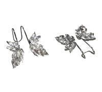 Generic Boucles d'oreilles à clip pour femme en forme de papillon - Sans perçage - Avec zircon - Bijou tendance élégant et léger - Design unique