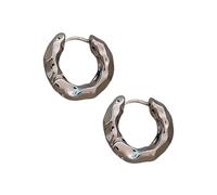 Generic Boucles d'oreilles créoles élégantes - Doré/argenté - Pour plus de confort et de confort, SizeApprox,1.7x0.4cm/0.66x0.15inches, Métal