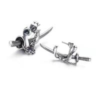 Generic Boucles D'oreilles en Alliage Résistant à la Décoloration, Ornement Confortable pour Fête, Vêtements de Danse, Chaîne de Couteau Punk 2 Pièces