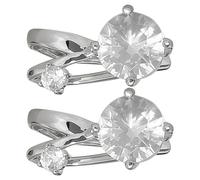 Generic Boucles d'oreilles non percées en or avec zircones élégantes pour femmes, design léger étincelant pour les oreilles sensibles, idéal pour toutes les occasions