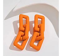 Generic Boucles D'oreilles Pendantes élégantes pour Dames, Boucles D'oreilles Hypoallergéniques en Argent pour Femmes, Hommes, Couples, Accessoires Parfaits pour les Fêtes, le Shopping, les (ORANGE)