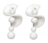 Generic Boucles d'oreilles pendantes en argile blanche, bijoux faits à la main pour femme, design cirque désir