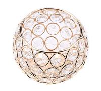 Generic Bouggers en Cristal, Supports d'éclairage à thé Supporte de Bougeur de Feux de thé en Cristal de Tissage Artificiel avec Brillant pour Le Mariage (Gold)