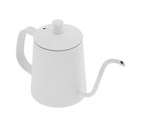 Generic Bouilloire à café à Col de Cygne en Acier Inoxydable, Bec Long pour un Versement Précis, Cuisine Domestique, Théière de 350ml pour le Bureau (WHITE)