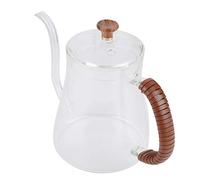 Generic Bouilloire à Col de Cygne en Verre, Poignée Ergonomique Durable, Pour la Maison, le Bureau, le café, 600ML