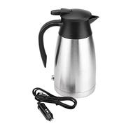 Generic Bouilloire électrique Portable en Acier Inoxydable de 1000ML, Bouteille D'eau Chauffante pour Voiture, pour Usage en Voyage, Matériau 304 de qualité Alimentaire 12V/24V