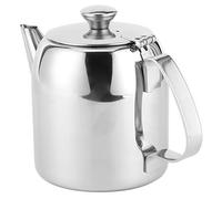 Generic Bouilloire en Acier Inoxydable pour Pichet à Eau Froide de Restaurant D'hôtel, Théière à Bec Court Exquise en Argent de 20 Oz pour la Restauration de Buffet (20 onces (environ 500ML))