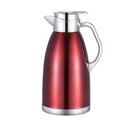 Generic Bouilloire Portable Isotherme En Acier Inoxydable, Type Carafe sous Vide, 2,3 L, Idéale pour Le Bureau, Les Cafés, Le Thé, et Plus Encore, Rouge