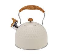 Generic Bouilloire Sifflante sur la Cuisinière, Théière Sifflante de 2,5 L en Acier Inoxydable avec Poignée D'isolation Thermique et Couvercle de Bec Verseur Rabattable pour une é