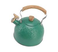 Generic Bouilloire Sifflante Théière en Acier Inoxydable Capacité de 2,5 L pour un Usage Familial Conception Ergonomique Verte