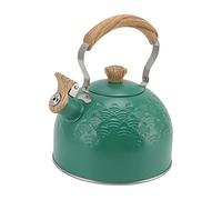Generic Bouilloire Sifflante Théière en Acier Inoxydable Capacité de 2,5 L pour un Usage Familial Conception Ergonomique Verte