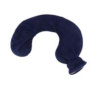 Generic Bouillotte en Forme de U, Sac D'eau Chaude en Caoutchouc Souple avec Housse en Tricot Amovible, pour les Nuits Froides et Oreiller de Voyage (Bleu marine)