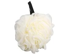 Generic Boule de Douche de Nettoyage du Corps, éponge de Bain en Flexible, Conception Esthétique pour le Bain Rafraîchissant des Adultes, 18x12cm (Blanc laiteux)