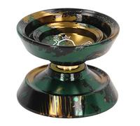 Generic Boule YoYo Avancée en Alliage D'aluminium, Ne Répond Pas, Ne Se Décolore Pas, pour la Compétition, avec 3 Cordes, pour Les Enfants (Or Noir)