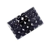 Generic Boules de Noël Ornements aux Couleurs Vives, 100 Pièces, Décor d'arbre de Noël sans Limites, Boules Suspendues pour Fête de Vacances, Matière Plastique (Black)
