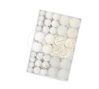 Generic Boules de Noël Ornements aux Couleurs Vives, 100 Pièces, Décor d'arbre de Noël sans Limites, Boules Suspendues pour Fête de Vacances, Matière Plastique (White)
