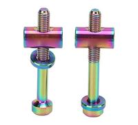 Generic Boulon de Siège fileté de Vélo en Alliage, Connexion Solide pour la Fixation de la Tige de Selle, Installation Facile pour les Cyclistes, 2 Pièces (Brillant; 3x2,6 mm)