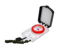 Generic Boussole de Randonnée de Précision, Miroir Lumineux LED, Angle D'inclinaison Réglable, Boussole de Survie pour Sac à Dos et Camping