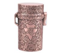 Generic Bouteille de Rangement en Métal Alliage d'Aluminium étanche en Aluminium Matériau en Matériau Alliage en pour Voyages en Camping en Plein Air, Caisses de Classement (Cuivre)