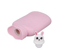 Generic Bouteille d'eau Chaude, Sac d'eau Chaude en Silicone au Micro-ondes Chauffant Compact Mignon pour l'hiver (PINK)