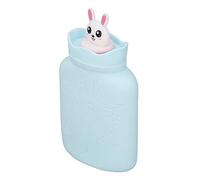 Generic Bouteille d'eau Chaude, Sac d'eau Chaude en Silicone au Micro-ondes Chauffant Compact Mignon pour l'hiver (bleu clair)